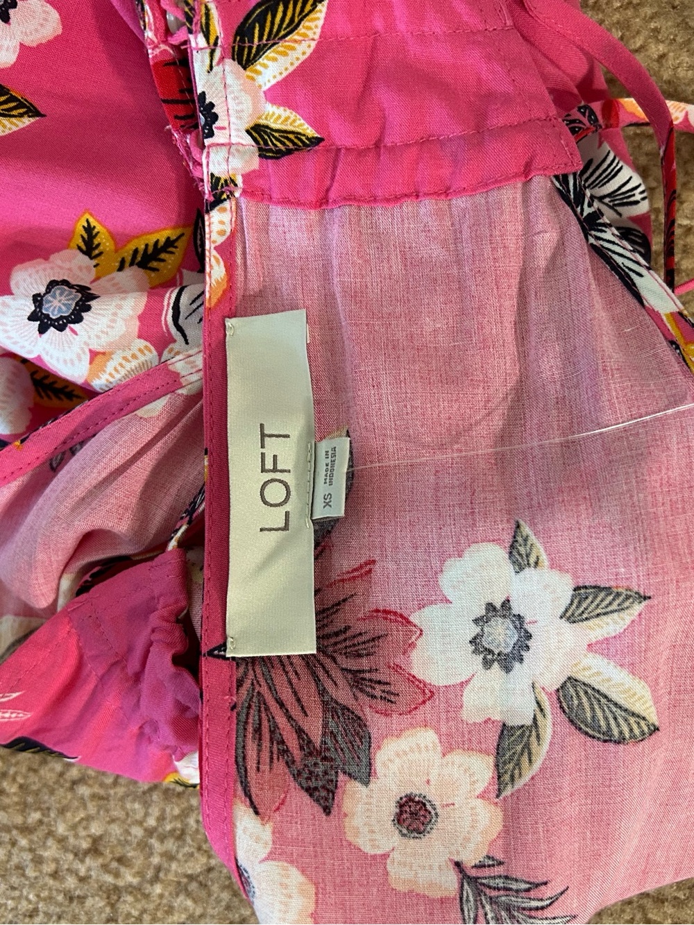 LOFT Pink Floral Dress